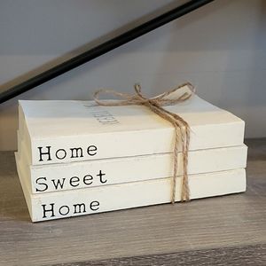 Farmhouse book stack decor